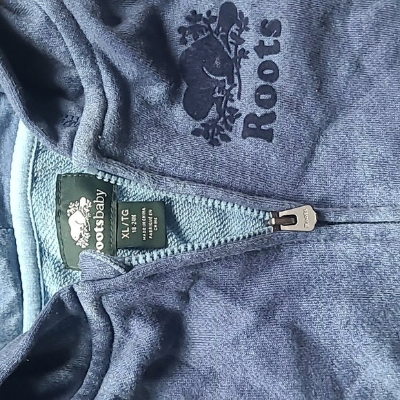 Baby Roots Blue Tie-Dyed Style Hoodie - Zip Up - size XL (18-24M) - Picture 2 of 4